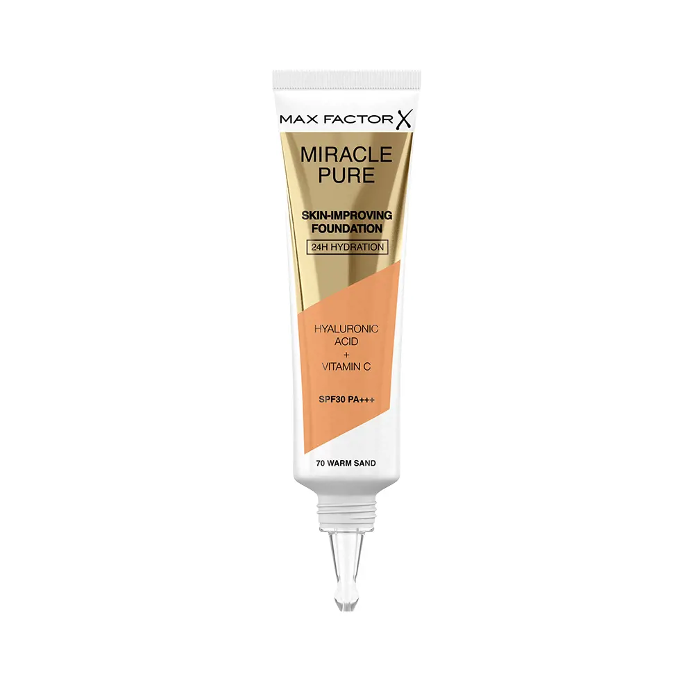 MAX FACTOR MIRACLE PURE foundation SPF30 #70-warm sand