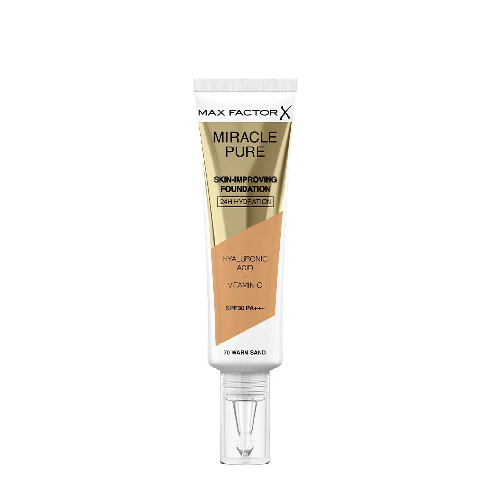MAX FACTOR MIRACLE PURE foundation SPF30 #70-warm sand MAX FACTOR MIRACLE PURE foundation SPF30 #70-warm sand