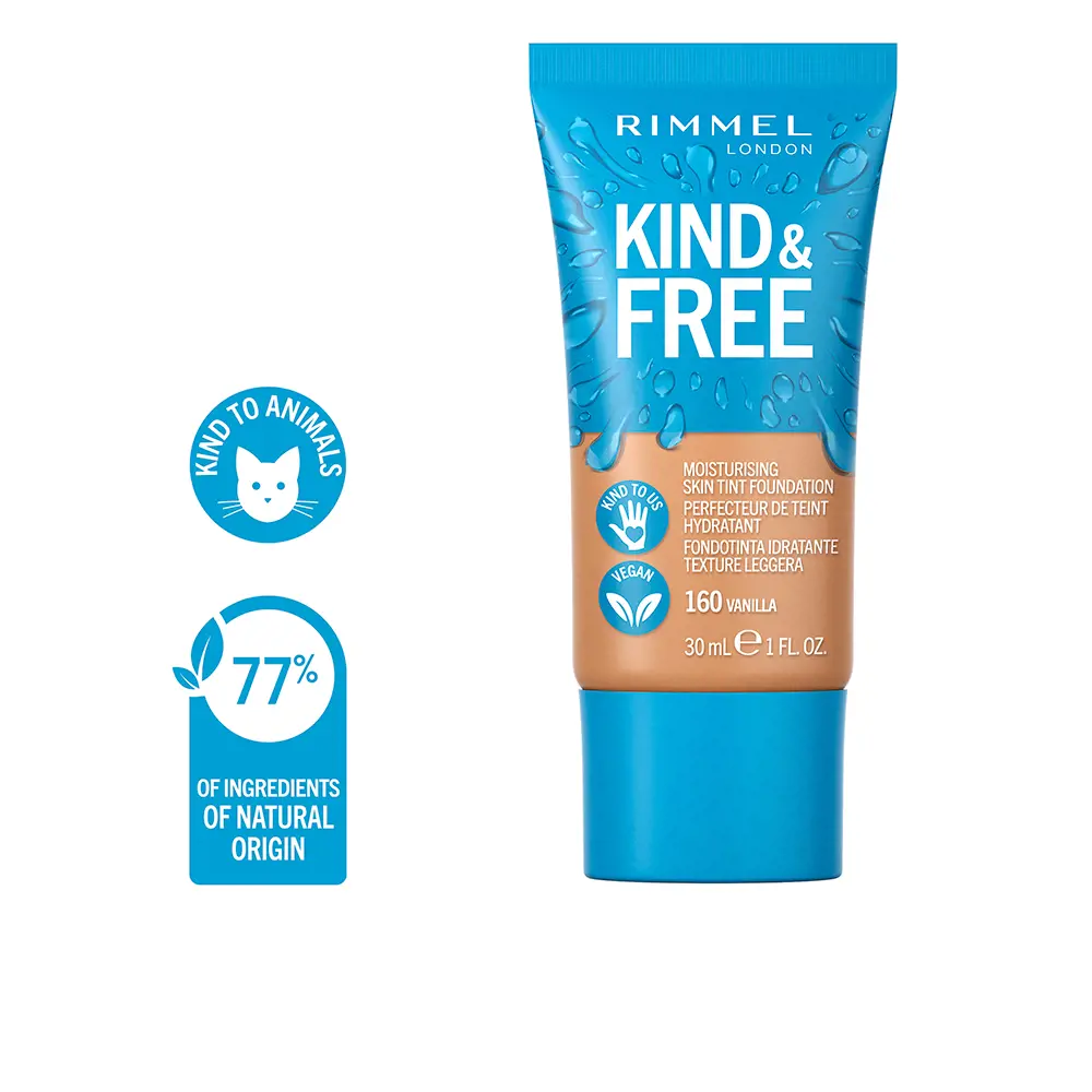 RIMMEL LONDON KIND & FREE skin tint foundation #160-vanilla RIMMEL LONDON KIND & FREE skin tint foundation #160-vanilla - Image 4