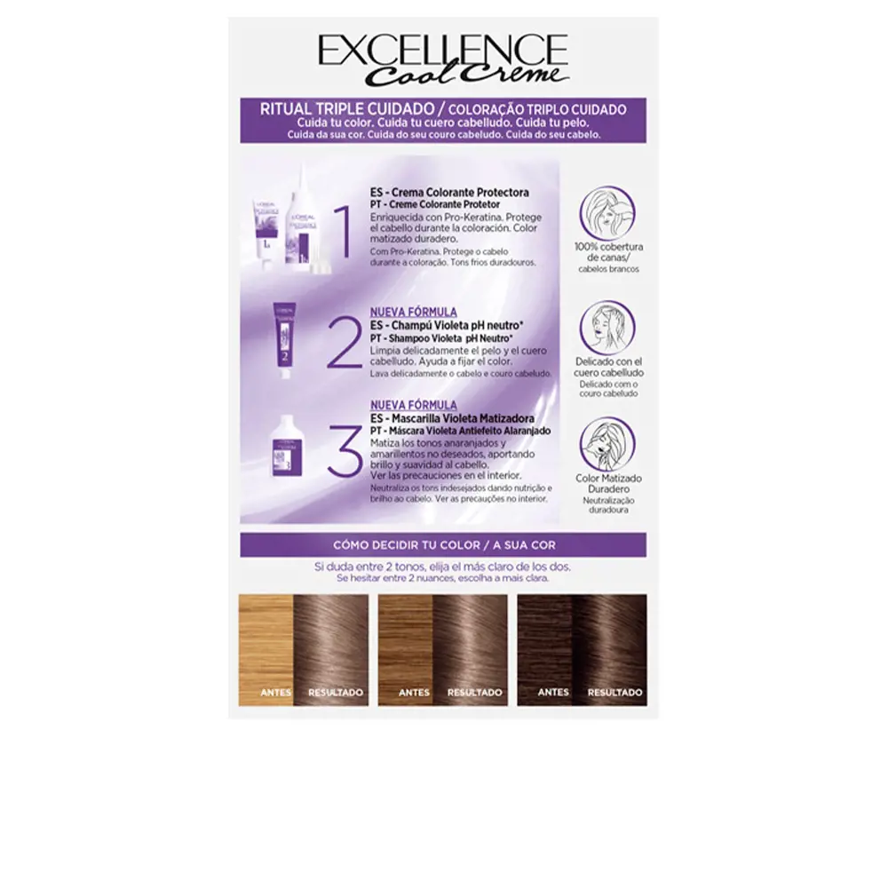 L'ORÉAL PARIS EXCELLENCE CREAM dye #7.11-blonde ceniza intense 192 ml