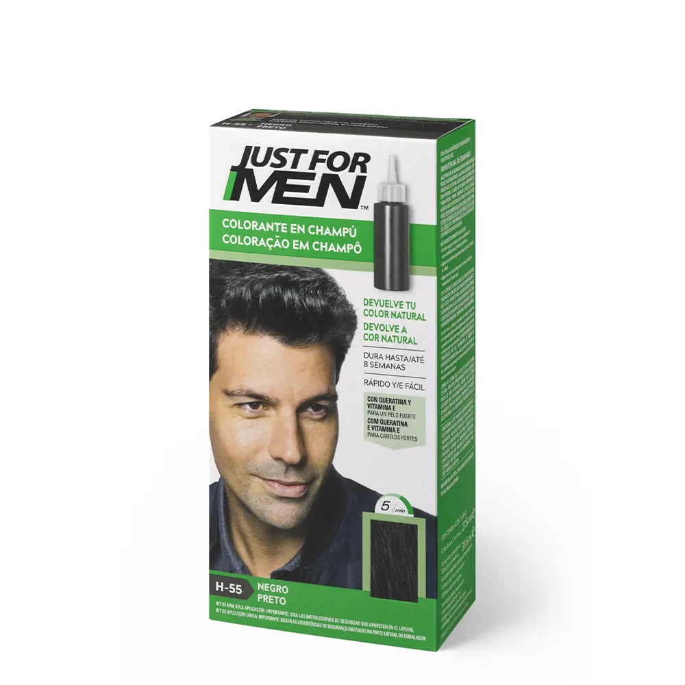 JUST FOR MEN COLORANTE en champoo #black 30 ml JUST FOR MEN COLORANTE en champoo #black 30 ml