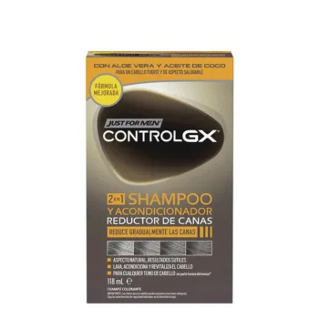 JUST FOR MEN CONTROL GX champoo grigio riducente con balsamo 118 ml