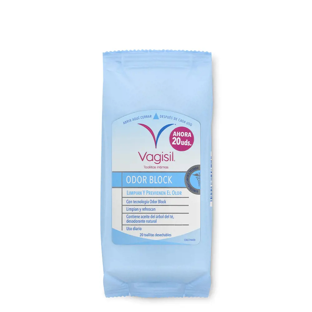 VAGISIL INTIMATE WIPES odorblock 20 u VAGISIL INTIMATE WIPES odorblock 20 u