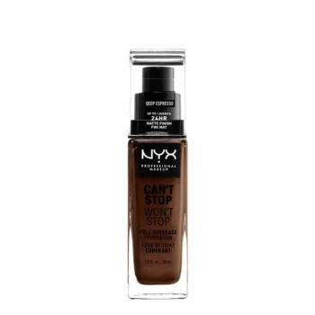 NYX PROFESSIONAL MAKE UP CAN'T STOP WON'T STOP full coverage foundation #deep espresso 30 ml