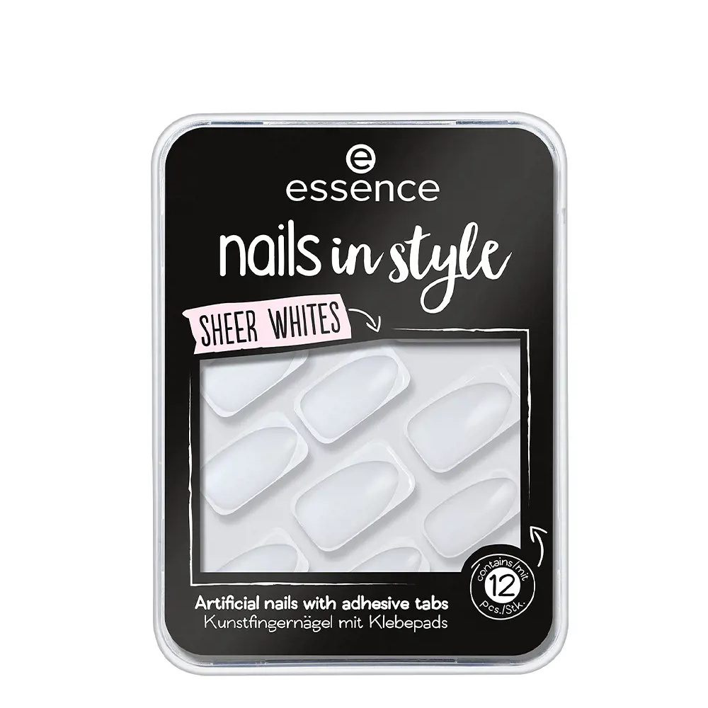 ESSENCE NAILS IN STYLE nails artificiales #11-sheer whites ESSENCE NAILS IN STYLE nails artificiales #11-sheer whites
