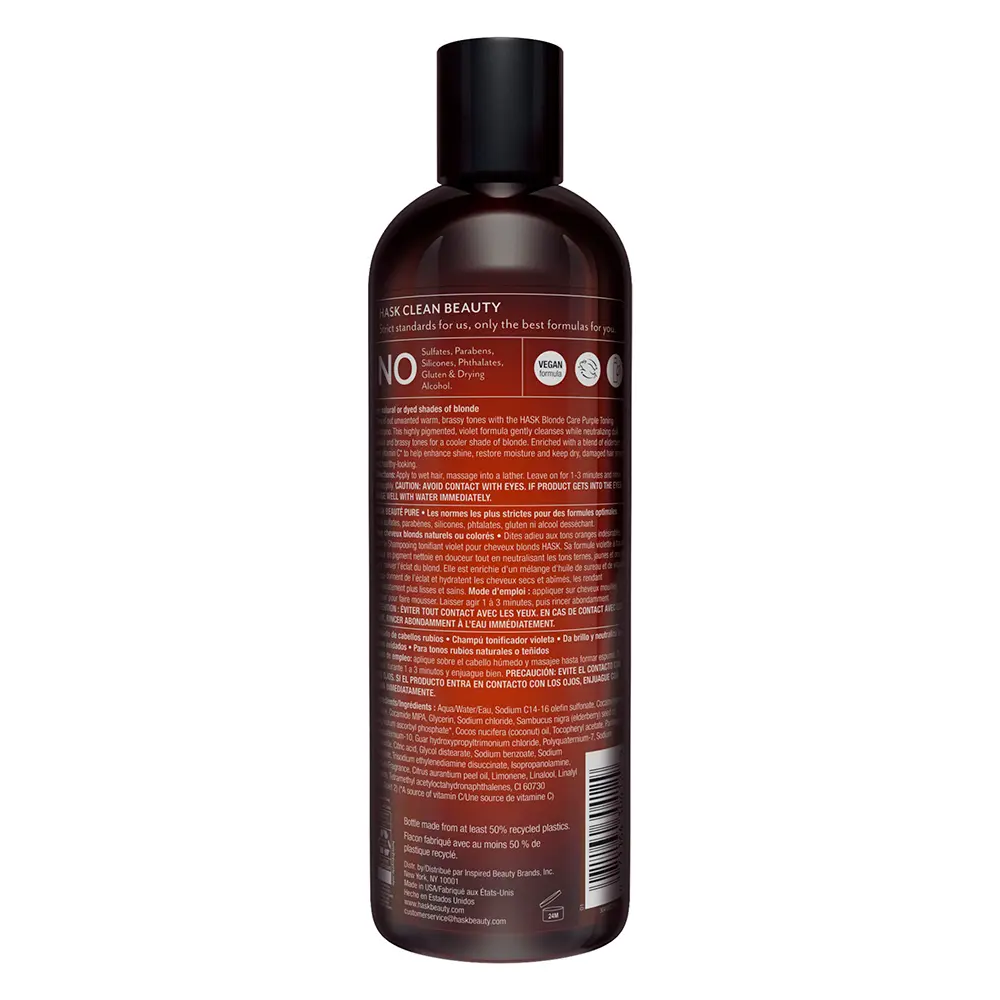 HASK BLONDE CARE Violettes Tönungsshampoo 355 ml