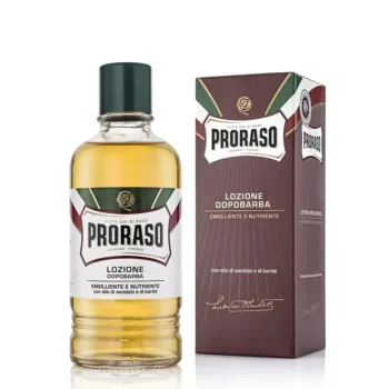 PRORASO Professionelle Aftershave-Lotion mit Sandelholz und Karité, 400 ml