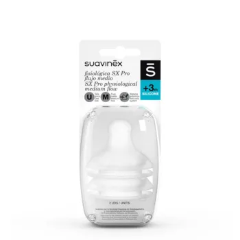 SUAVINEX TETINA fisiologica flujo silicona M 2 u