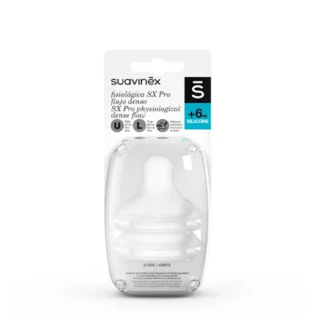 SUAVINEX TETINA fisiologica flujo silicona L 2 u