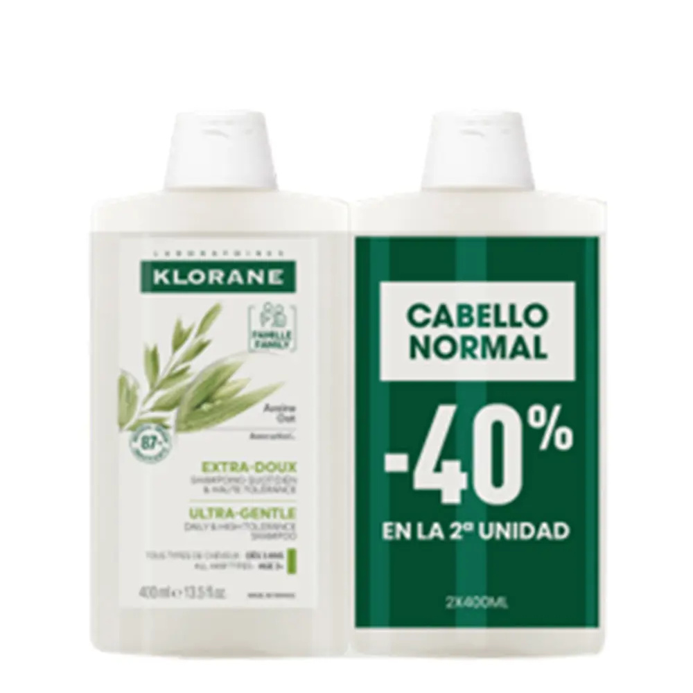 KLORANE OAT MILK ultra-gentle shampoo with oat duo pack 2 x 400 ml KLORANE OAT MILK ultra-gentle shampoo with oat duo pack 2 x 400 ml