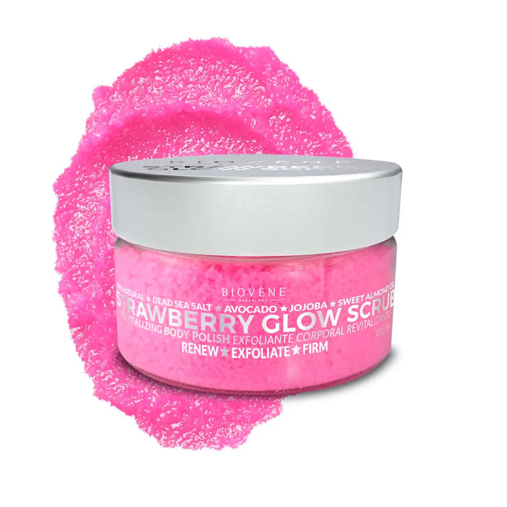 BIOVÈNE STRAWBERRY GLOW SCRUB revitalizing body polish 200 gr