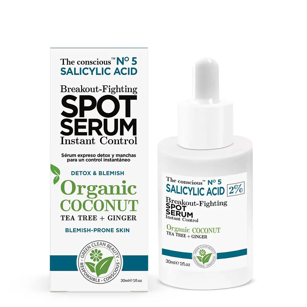 THE CONSCIOUS SALICYLIC ACID breakout-fighting spot serum organic coconut 30 ml THE CONSCIOUS SALICYLIC ACID breakout-fighting spot serum organic coconut 30 ml