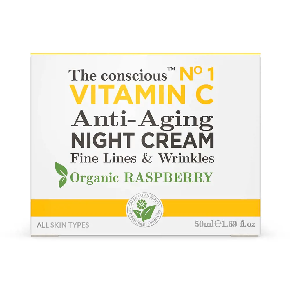 THE CONSCIOUS Crème de nuit anti-âge à la vitamine C et à la framboise bio 50 ml THE CONSCIOUS Crème de nuit anti-âge à la vitamine C et à la framboise bio 50 ml
