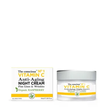 THE CONSCIOUS Crème de nuit anti-âge à la vitamine C et à la framboise bio 50 ml THE CONSCIOUS Crème de nuit anti-âge à la vitamine C et à la framboise bio 50 ml