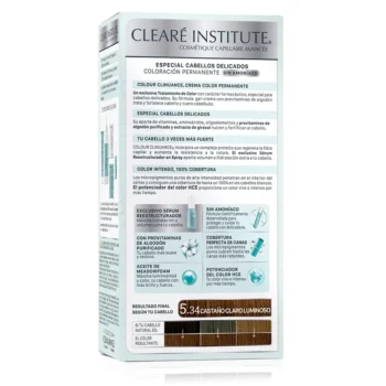CLEARÉ INSTITUTE COLOUR CLINUANCE delicate hair #5.34-light chestnut luminoso 1 u