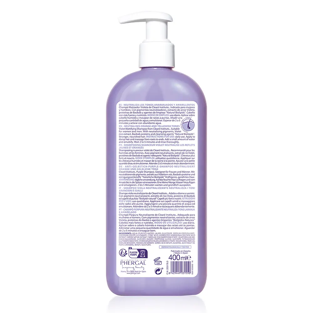 CLEARÉ INSTITUTE MATIZADOR violet  champoo 400 ml