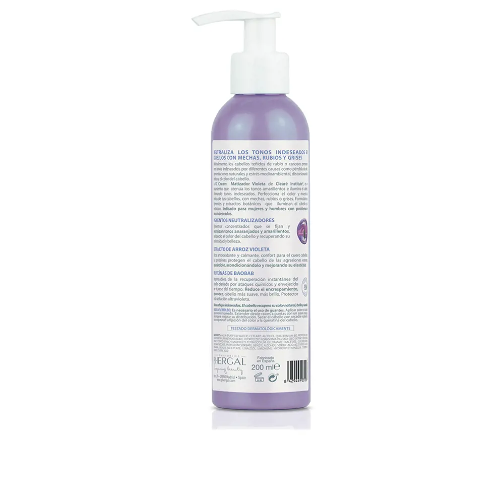 CLEARÉ INSTITUTE MATIZADOR violet  CC cream 200 ml