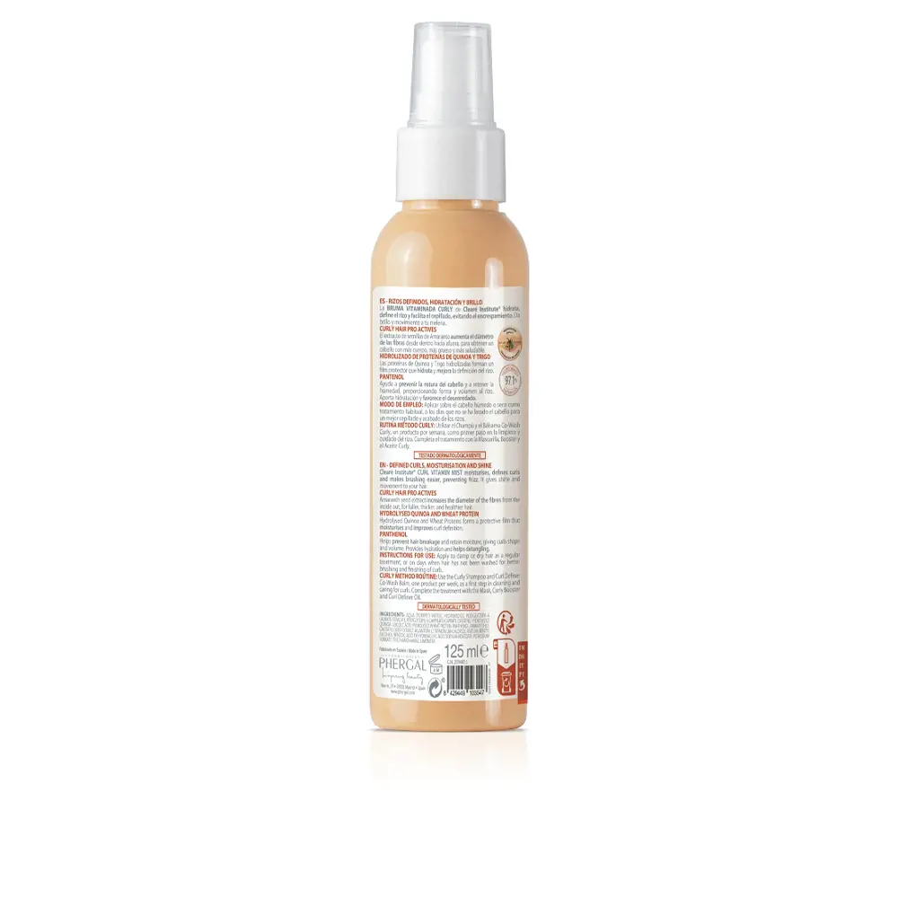 CLEARÉ INSTITUTE BRUMA VITAMINDA CURLY curls definidos hydration brillo 125 ml