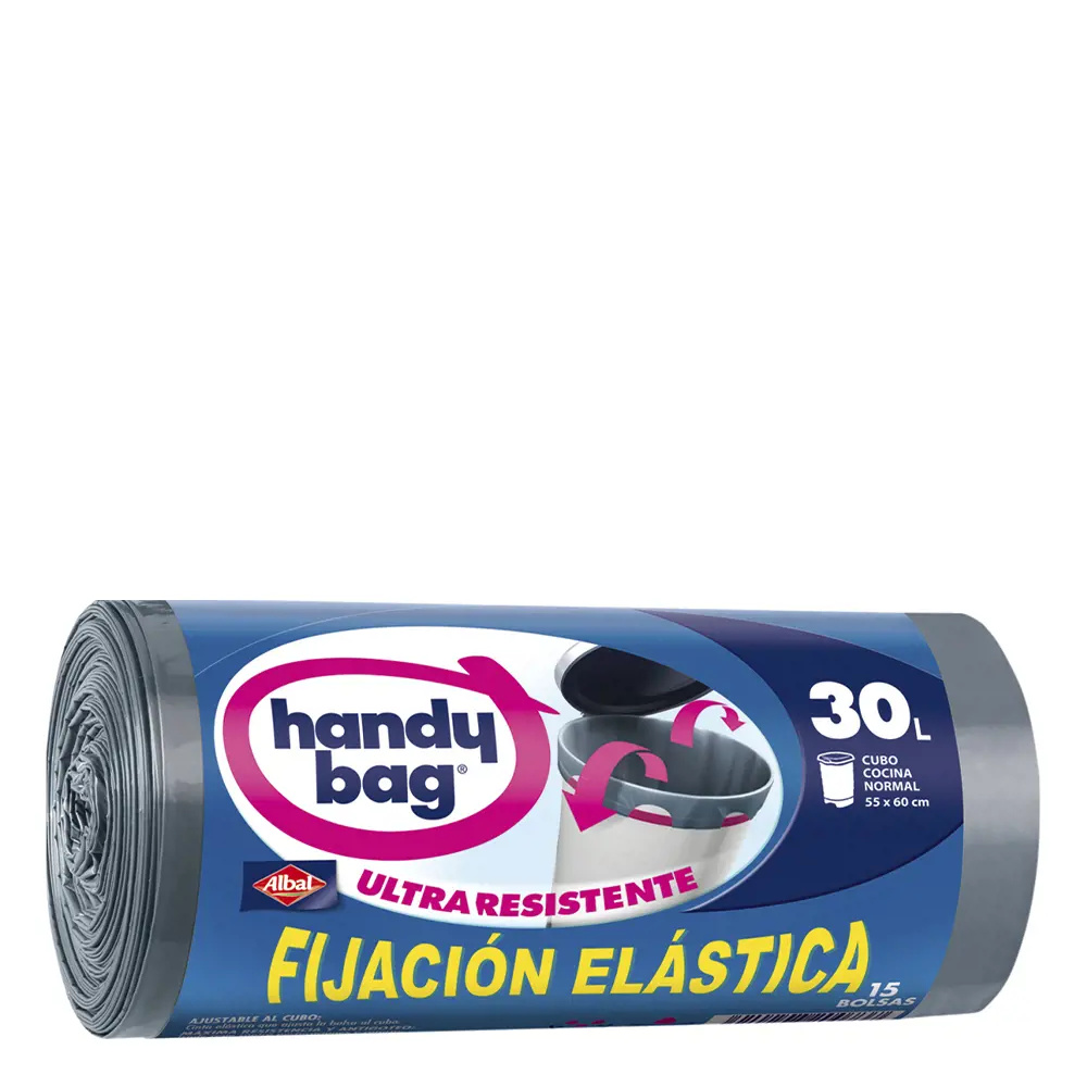 ALBAL HANDY BAG ELASTIC FIXING garbage bag 30 liters 15 u ALBAL HANDY BAG ELASTIC FIXING garbage bag 30 liters 15 u