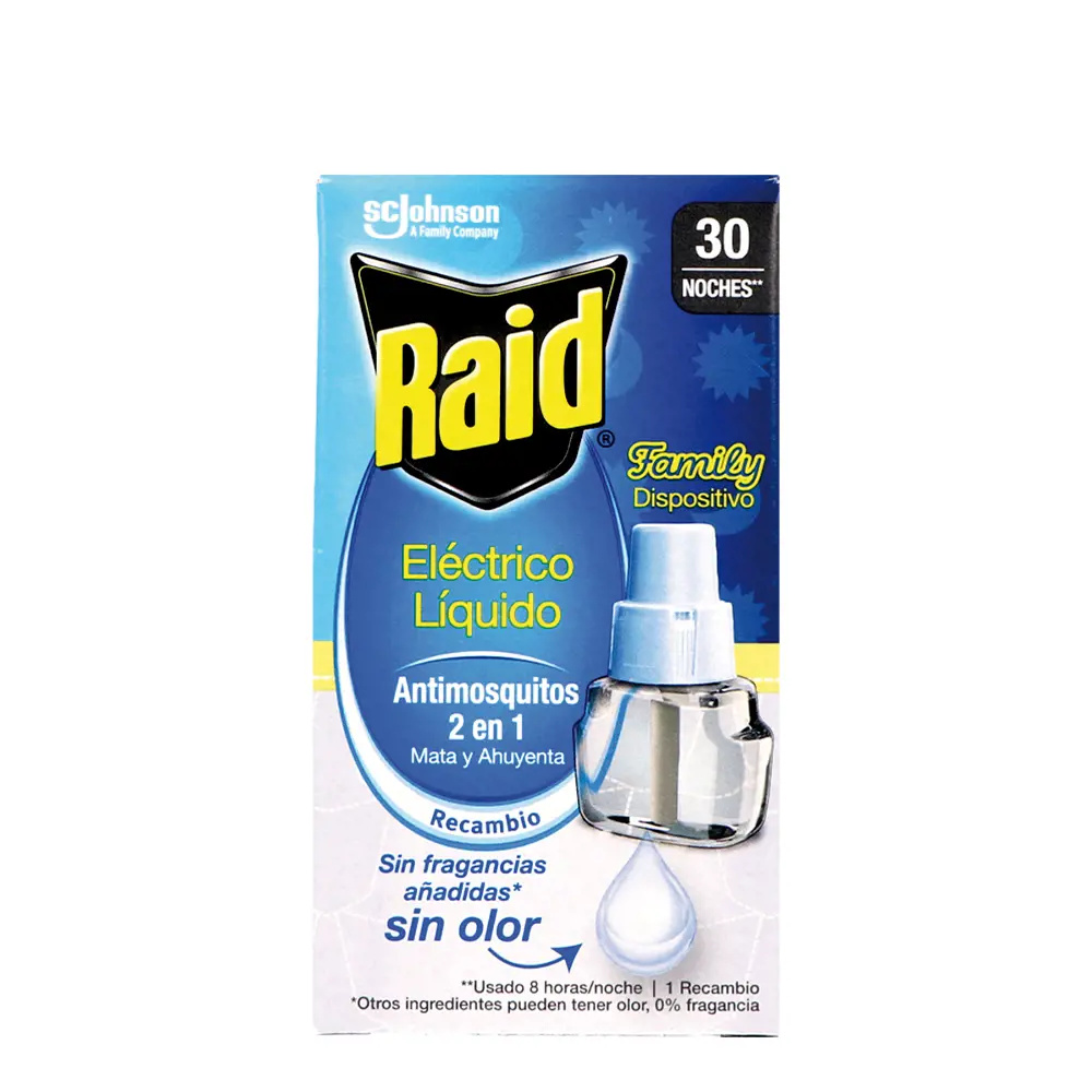 RAID FAMILY ANTIMOSQUITO refill 30 nights RAID FAMILY ANTIMOSQUITO refill 30 nights