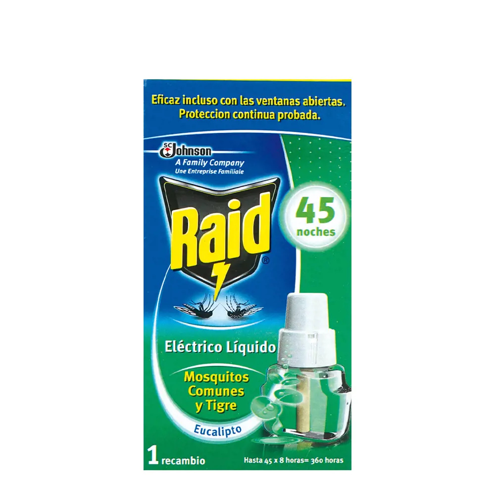 RAID EUCALYPTUS ANTI-MOSQUITO PROTECTION refill 45 nights RAID EUCALYPTUS ANTI-MOSQUITO PROTECTION refill 45 nights