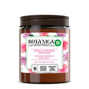 AIR-WICK BOTANICA CANDLE rose & geranium 205 gr AIR-WICK BOTANICA CANDLE rose & geranium 205 gr
