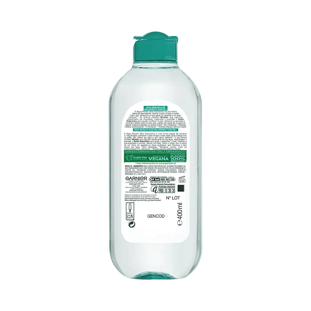 <span class="notranslate">GARNIER SKINACTIVE ALOE HYALURONIC</span> micellar water todo en 1 400 ml