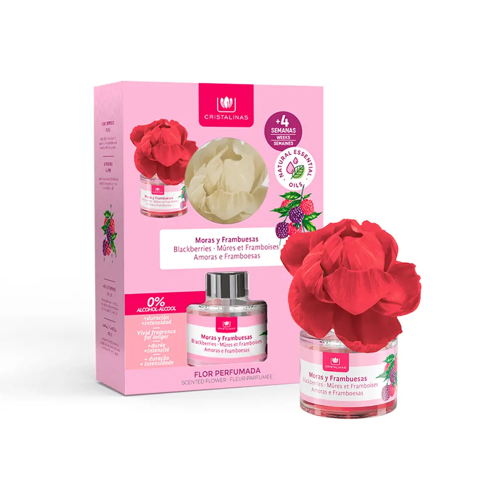 CRISTALINAS SCENTED FLOWER air freshener 0% #blackberries and raspberries 40 ml CRISTALINAS SCENTED FLOWER air freshener 0% #blackberries and raspberries 40 ml
