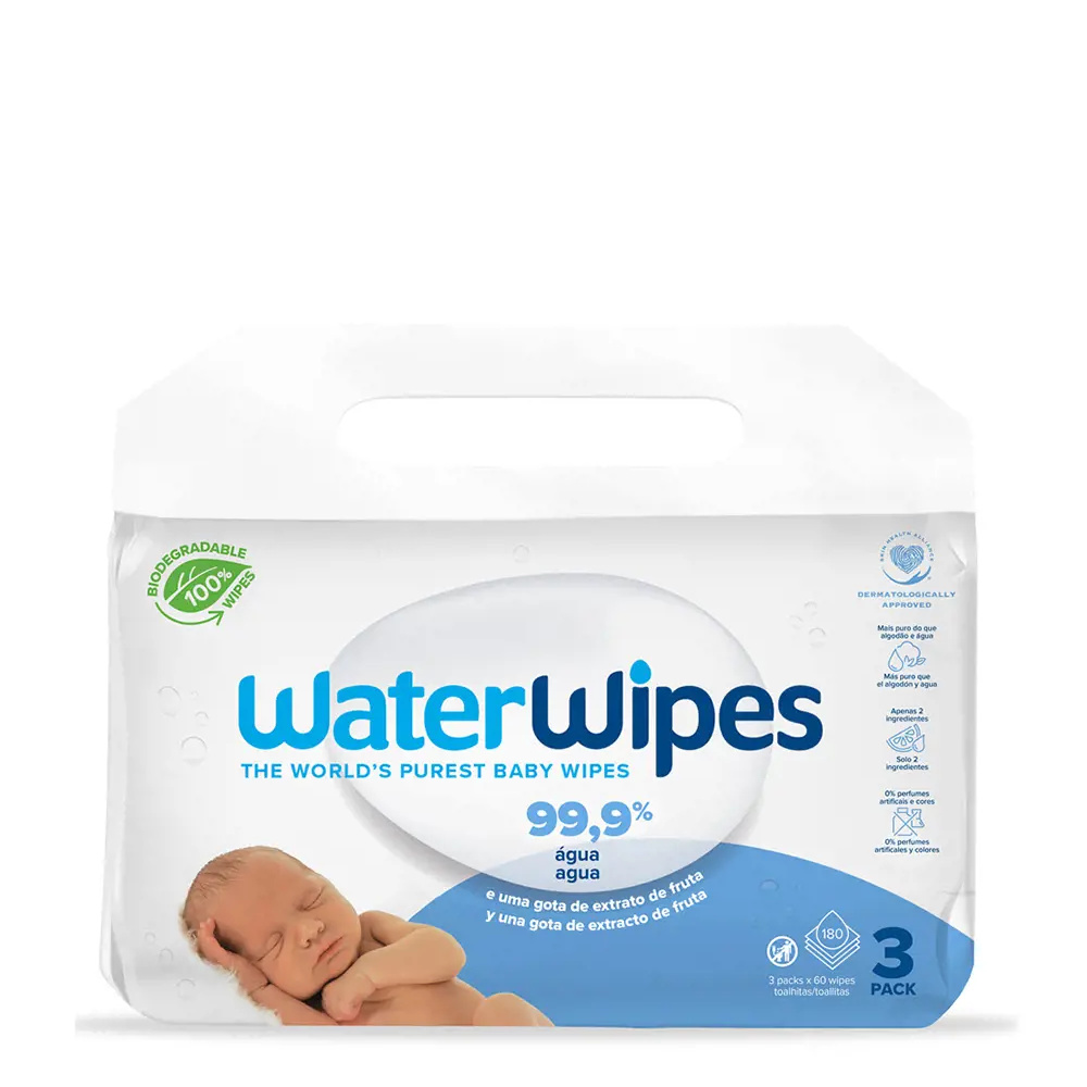 WATERWIPES WATERWIPES baby wipes with 99.9% organic water 180 u WATERWIPES WATERWIPES baby wipes with 99.9% organic water 180 u