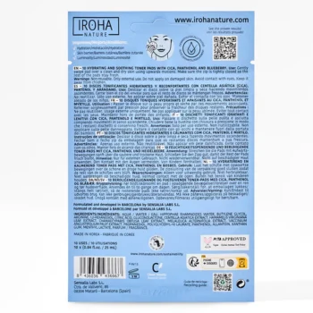 IROHA HYDRATING TONER pre-soaked pads 10 u