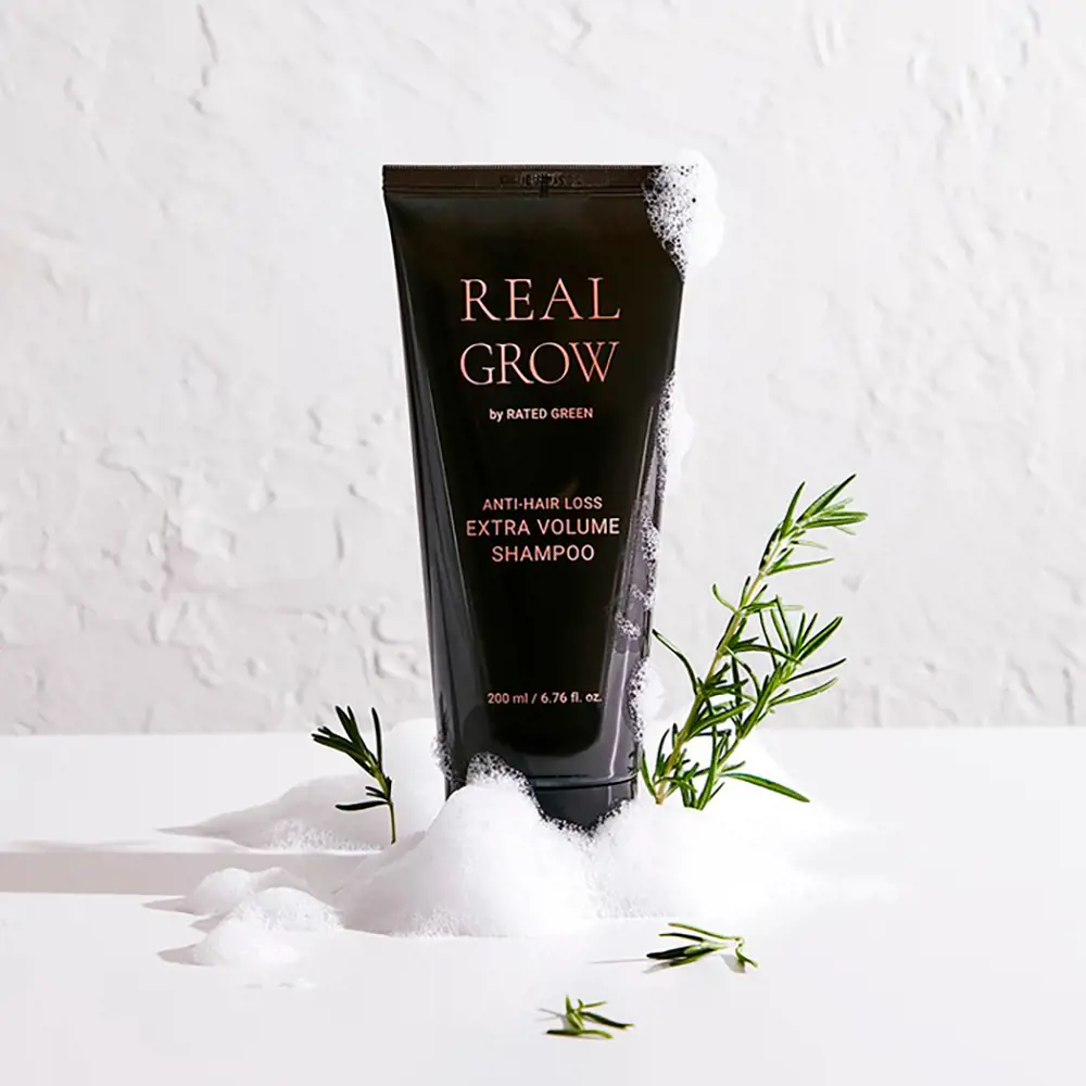 RATED GREEN REAL GROW anti hair loss extra volume shampoo 200 ml
