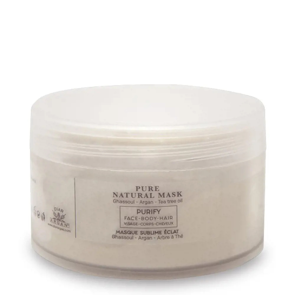 DIAR ARGAN NATURAL MASK pure argan oil and ghassoul 200 ml DIAR ARGAN NATURAL MASK pure argan oil and ghassoul 200 ml