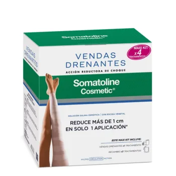SOMATOLINE COSMETIC DRAINING BANDAGES MAXI KIT LOT 4 pcs