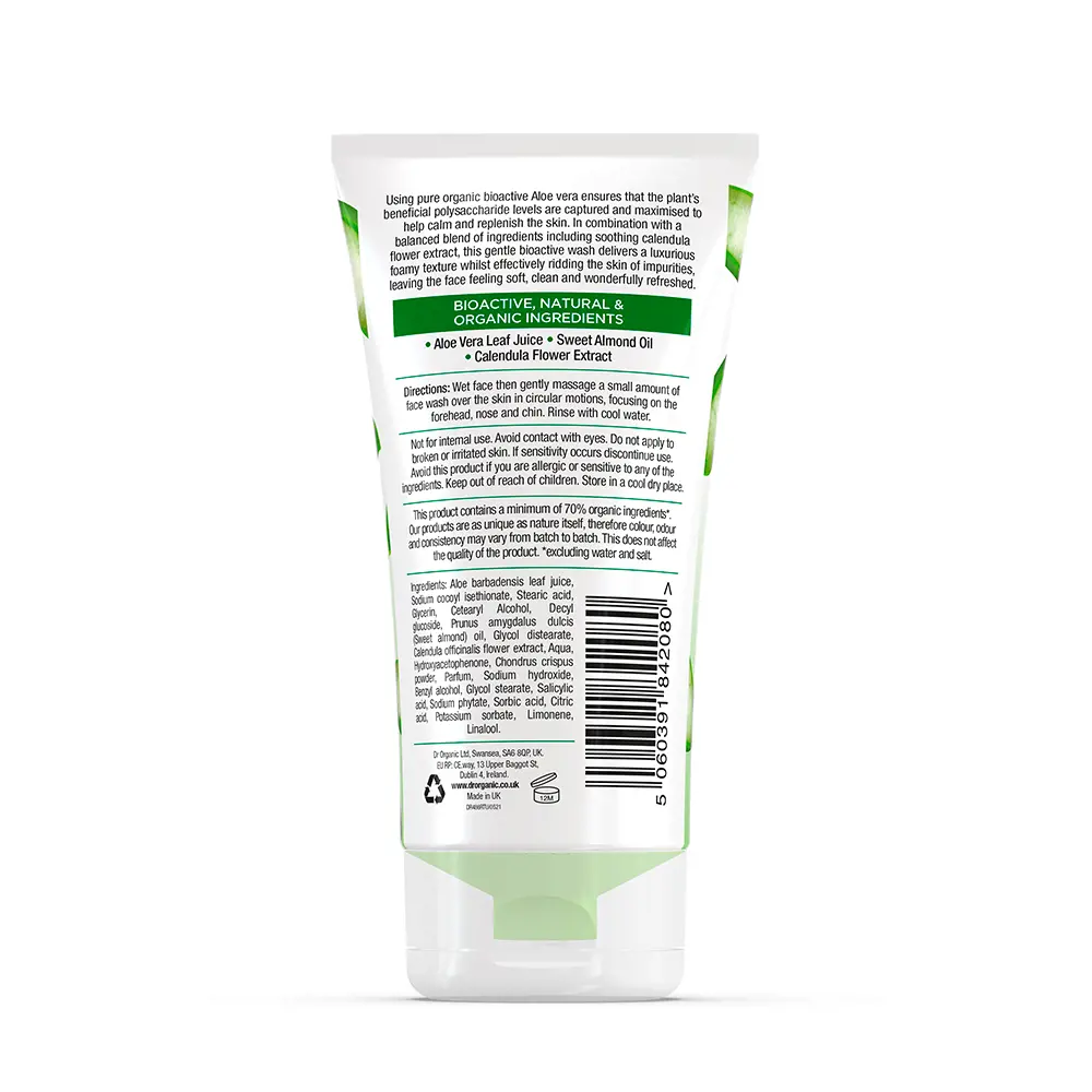 DR. ORGANIC ALOE VERA facial cleanser 150 ml DR. ORGANIC ALOE VERA facial cleanser 150 ml - Image 2