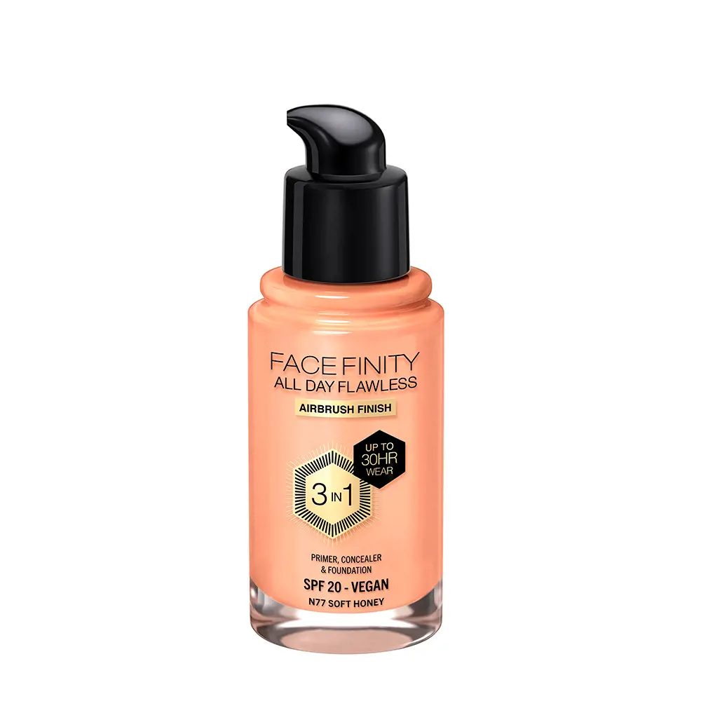 MAX FACTOR FACEFINITY 3IN1 primer & foundation #77-soft honey 30 ml