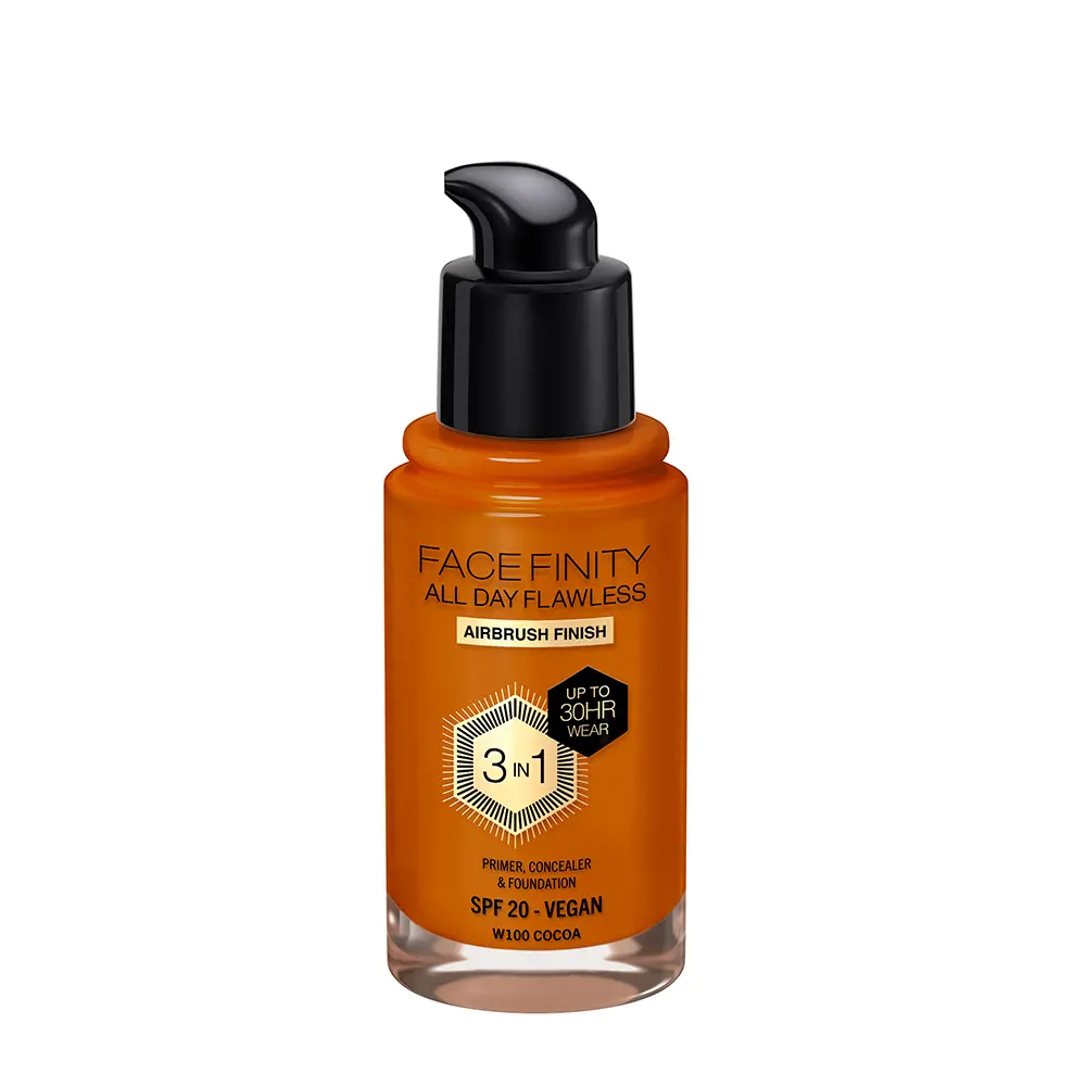 MAX FACTOR FACEFINITY ALL DAY FLAWLESS 3 IN 1 foundation #100-cocoa 30 ml