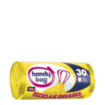 ALBAL YELLOW RECYCLED HANDY BAG garbage bag 30 liters 15 u