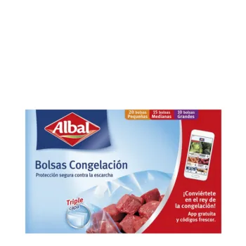 ALBAL FREEZER BAGS 3 SIZES triple layer 45 u