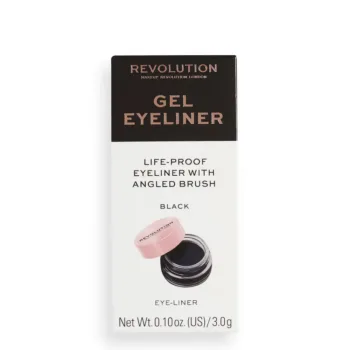 REVOLUTION MAKE UP GEL EYELINER life-proof #black 3 gr