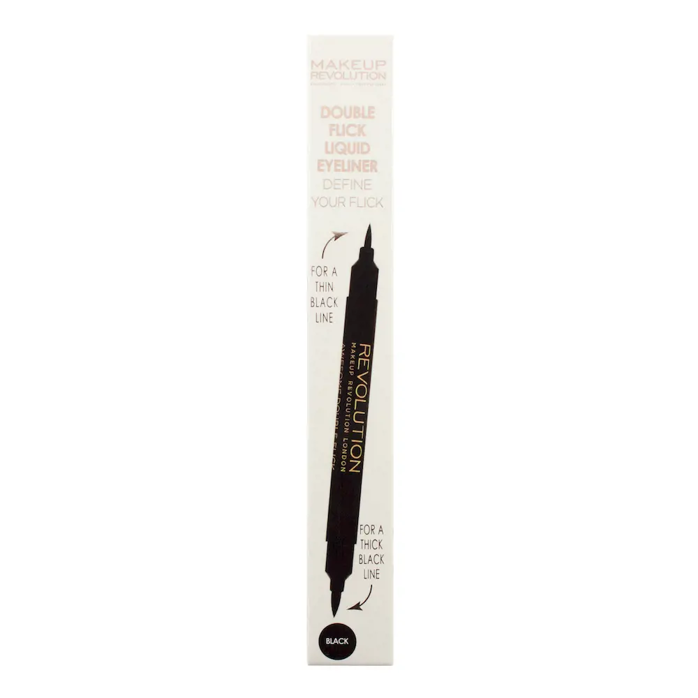 REVOLUTION MAKE UP DOUBLE FLICK LIQUID EYELINER define your flick #black 1 ml REVOLUTION MAKE UP DOUBLE FLICK LIQUID EYELINER define your flick #black 1 ml - Image 2