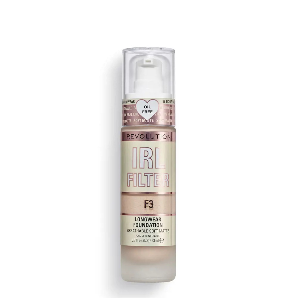 REVOLUTION MAKE UP IRL FILTER longwear foundation #F3 23ml REVOLUTION MAKE UP IRL FILTER longwear foundation #F3 23ml