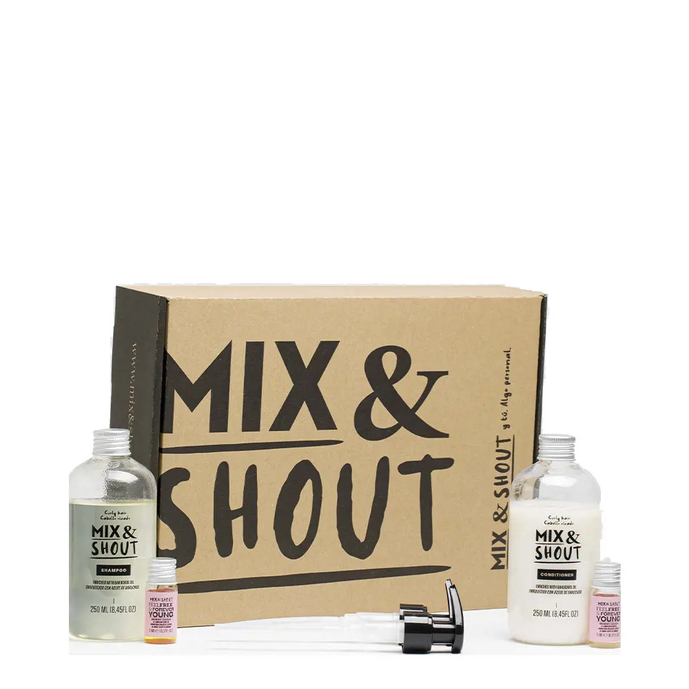 MIX & SHOUT CURLY STRENGTHENING ROUTINE LOT 4 pcs MIX & SHOUT CURLY STRENGTHENING ROUTINE LOT 4 pcs