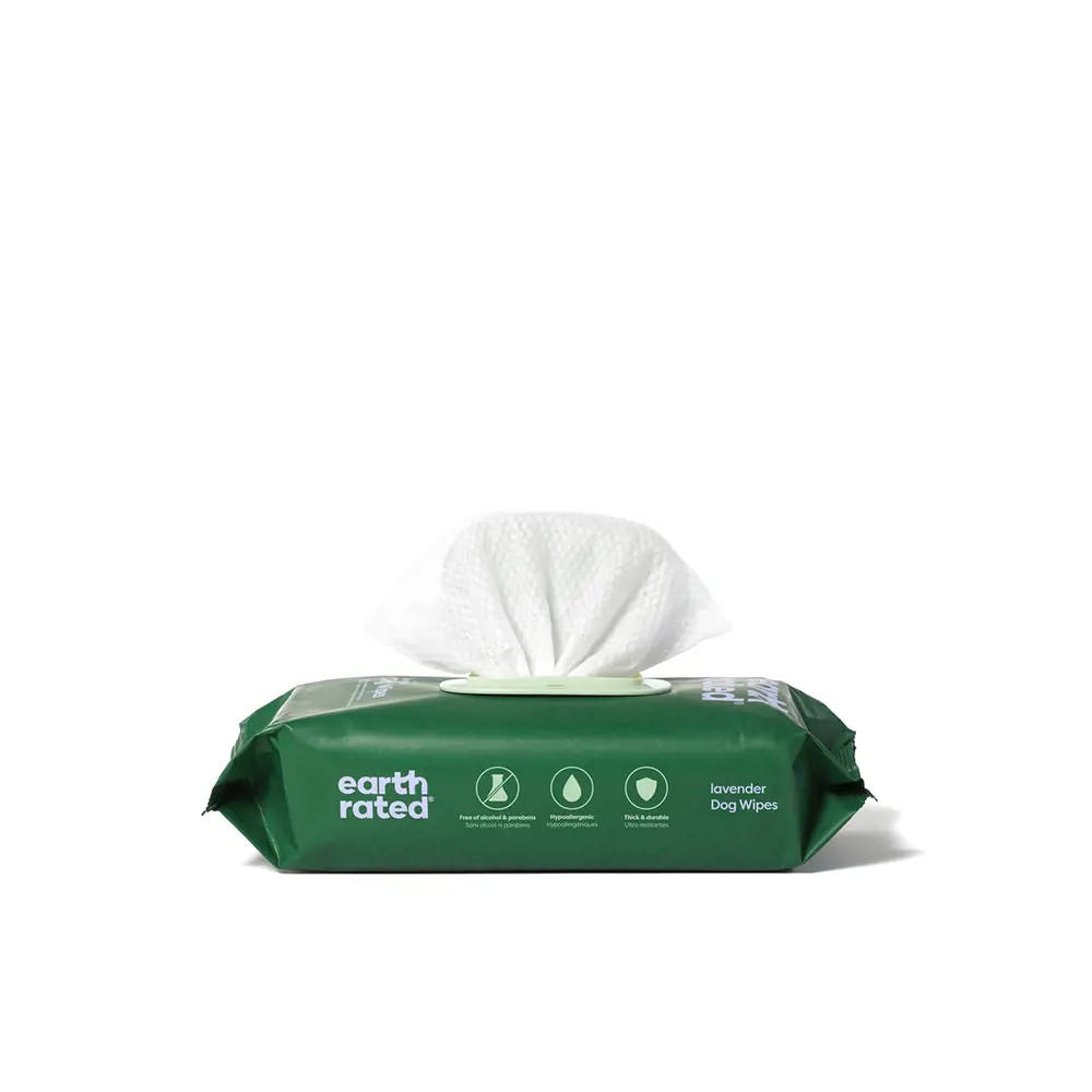 EARTH RATED SALVIETTE PER ANIMALI DOMESTICI bio #lavender 100 u