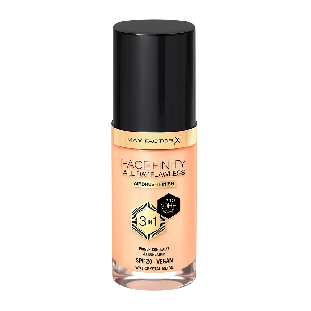 MAX FACTOR FACEFINITY ALL DAY FLAWLESS 3 IN 1 foundation #W33-crystal beige 30 ml