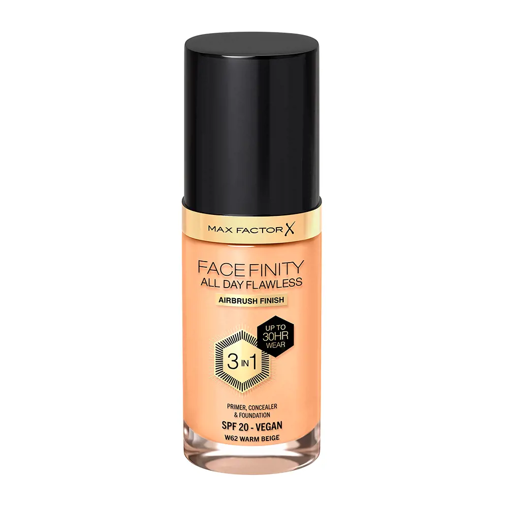 MAX FACTOR FACEFINITY ALL DAY FLAWLESS 3 IN 1 foundation #W62-warm beige 30 ml