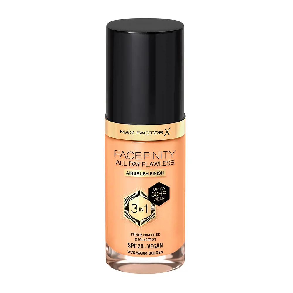 MAX FACTOR FACEFINITY ALL DAY FLAWLESS 3 IN 1 foundation #W76-warm golden 30 ml