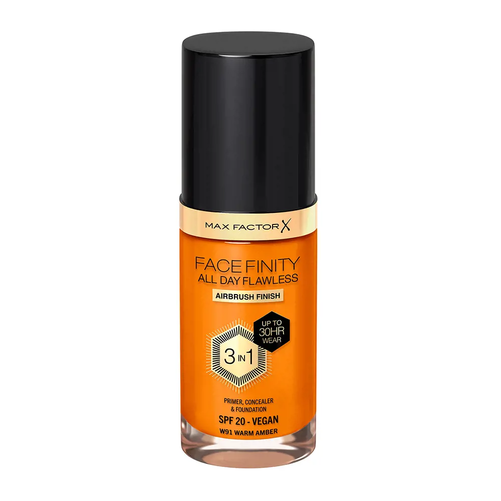 MAX FACTOR FACEFINITY ALL DAY FLAWLESS 3 IN 1 foundation #W91-warm amber 30 ml