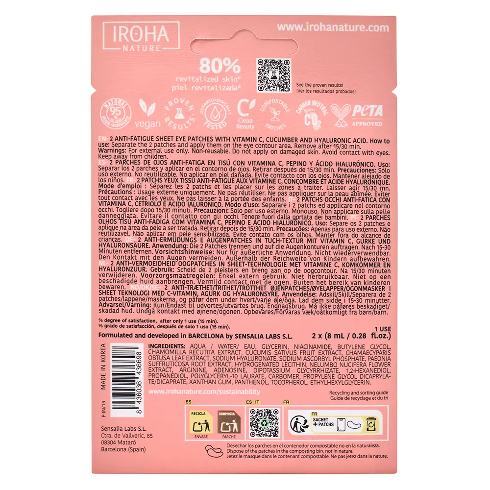 IROHA EXFOLIATING TONER pre-soaked pads 10 u