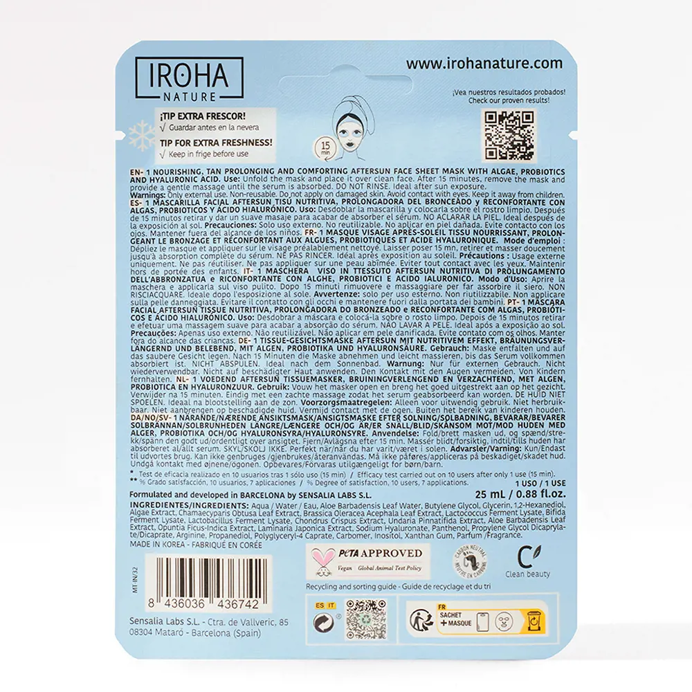 IROHA ALGUES bronzage nourrissant longue durée 1 u