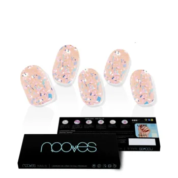 NOOVES GEL NAILS peach galettes premium luxe #metallic 20 u